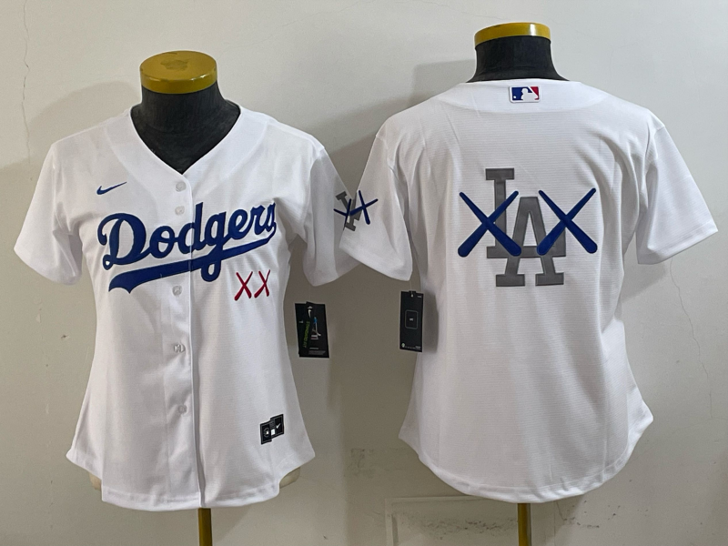 youth Los Angeles Dodgers blank white 2026 Nike MLB Jersey 0712201->youth mlb jersey->Youth Jersey